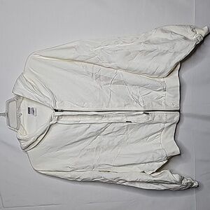 PINK Victoria Secret Everyday lounge perfect full zip bat wing white hoodie sz S